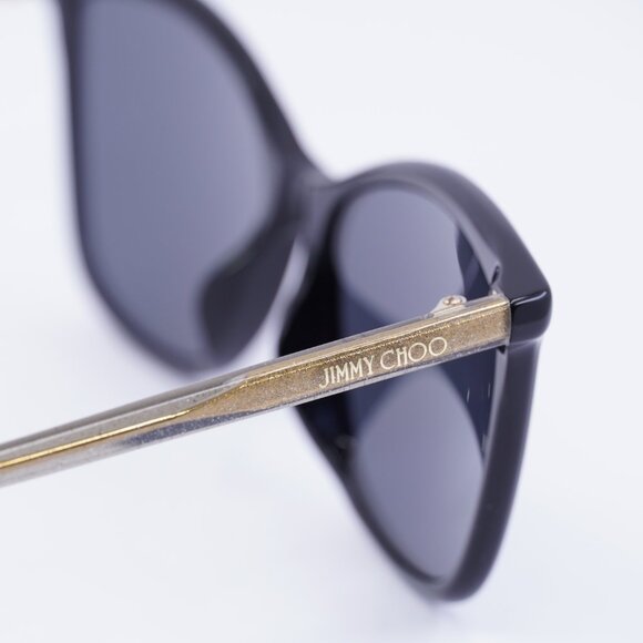 Jimmy Choo BA/G/S 0807 IR Sunglasses Black/Crystal Cat Eye Frame, Grey Lenses main image 4